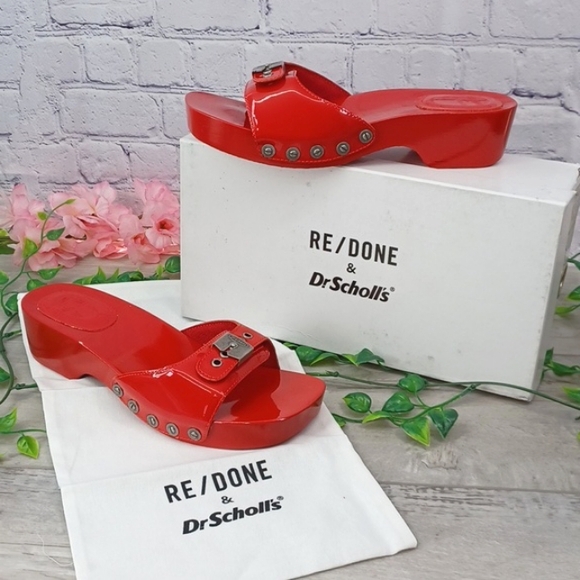 Dr. Scholl's Shoes - Dr. Scholl's RE/DONE Lacquer Red NIB